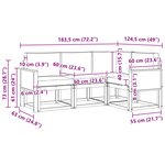 vidaXL Ensemble de canapés d'extérieur 4 Pièces Naturel et Beige