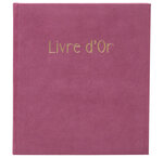 Livre D'or 140 Pages Tranche Or Skandi - Vieux Rose - Exacompta