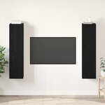 vidaXL Set de Meubles TV 4 Pièces Chêne noir 30.5 x 30 x 60 cm
