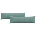 vidaXL Coussins de canapé 2 Pièces Vert Mer 145 x 40 cm