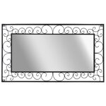 vidaXL Miroir mural Rectangulaire 60 x 110 cm Noir