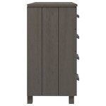 vidaXL Buffet HAMAR Gris clair 79x40x80 cm Bois massif de pin