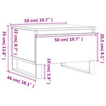 vidaXL Tables basses 2 Pièces gris béton 50x46x35 cm bois d'ingénierie