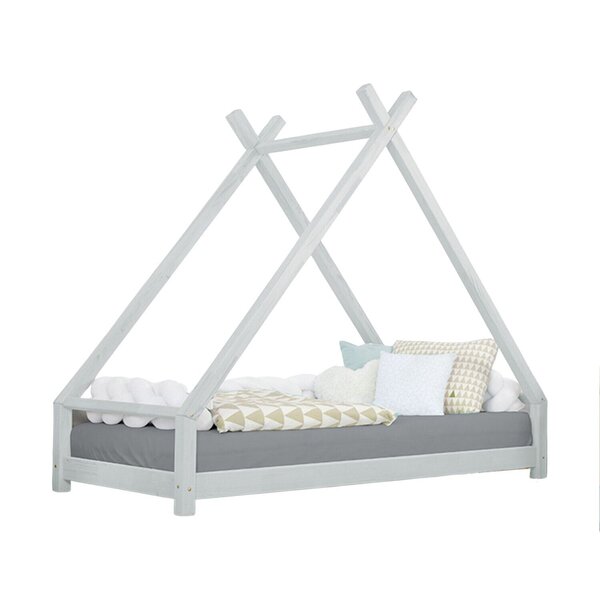 Lit tipi enfant TAHUKA 140 x 200 gris clair