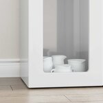 vidaXL Buffet Blanc brillant 59 x 35 x 100 5 cm Bois d'ingénierie