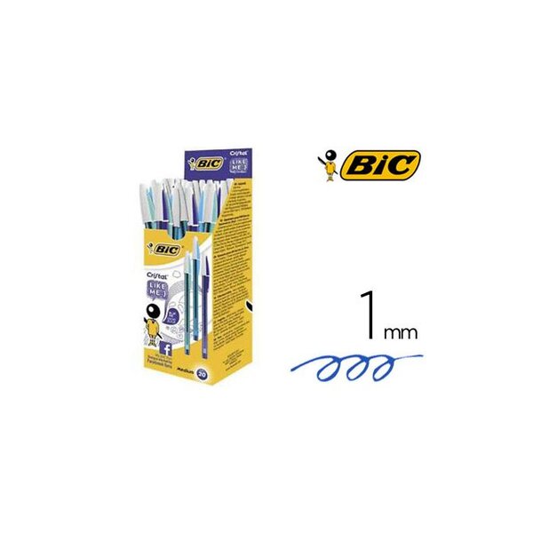 Stylo Bille Bicolore Like Me Pointe moyenne Encre Bleu BIC