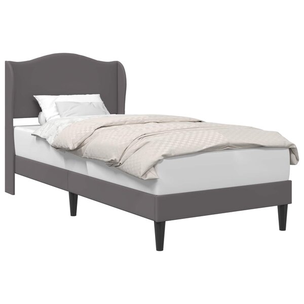 vidaXL Cadre de lit avec tête de lit Gris 100 x 200 cm Simili cuir