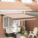 vidaXL Auvent Rétractable Multicolore 350 x 250 cm Tissu et Métal