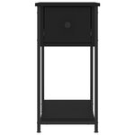 vidaXL Table de chevet noir 30x60x60 cm Bois d’ingénierie
