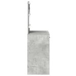 vidaXL Coiffeuse Gris béton 78.5 x 41 x 135 cm Bois d'ingénierie