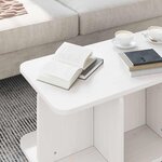 vidaXL Table basse Blanc 80 x 39 5 x 33 5 cm Bois massif en pin