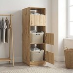 vidaXL Armoire à Laver avec stockage Chêne artisanal Bois d'ingénierie