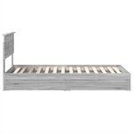 vidaXL Lit de Rangement Gris Sonoma 75 x 190 cm Bois d'ingénierie