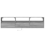 vidaXL Meuble TV mural avec LED sonoma gris 180x31x45 cm