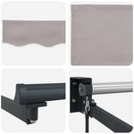 vidaXL Store rétractable manuel avec LEDs 3 x 2 5 m