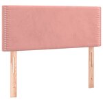 vidaXL Sommier à lattes de lit avec matelas Rose 120x200 cm Velours