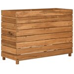 vidaXL Lit surélevé 100x40x72 cm bois de teck recyclé et acier