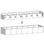 vidaXL Jardinière rouillé 280x80x40 cm acier inoxydable