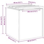 vidaXL Banc de jardin Vert olive 40 x 40 x 43 cm Acier