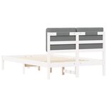 vidaXL Cadre de lit avec tête de lit rembourrée Gris clair