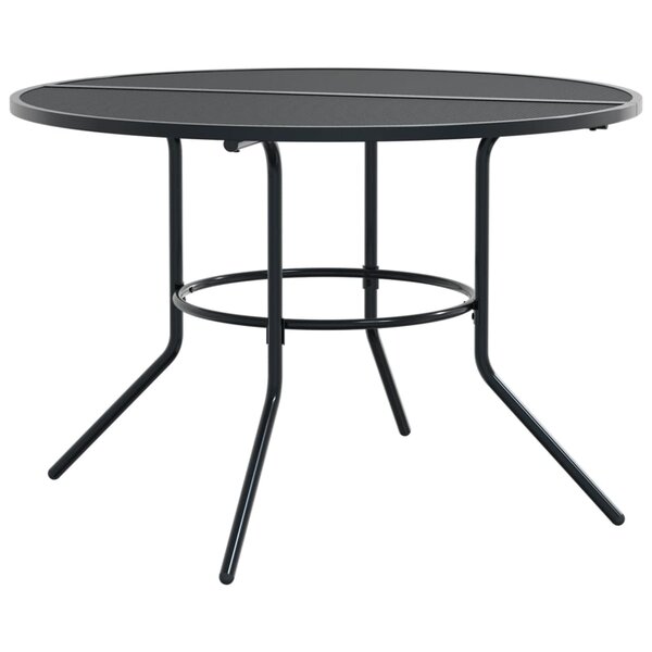 vidaXL Table de patio ronde anthracite acier enduit de poudre
