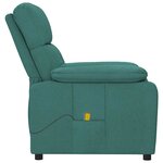 vidaXL Fauteuil de massage Vert foncé Tissu