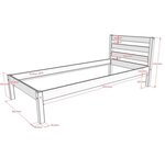 Lit PINO naturel 90x200 - Sommier inclus