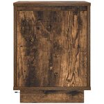 VidaXL Tables de chevet avec lumières LED 2 Pièces chêne fumé 38x34x50 cm