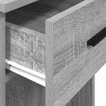 vidaXL Support de tour d'ordinateur et tiroir sonoma gris 35x45x77 cm
