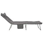 vidaXL Transat pliant avec coussin Anthracite