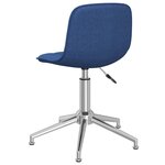 vidaXL Chaises pivotantes à manger lot de 2 bleu tissu