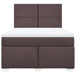 vidaXL Sommier à lattes de lit avec matelas Marron foncé 140x200 cm