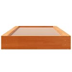 vidaXL Cadre de lit sans matelas cire marron 90x200 cm bois pin massif