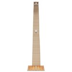 vidaXL Douche d'extérieur beige 55x60x224cm résine tressée bois acacia
