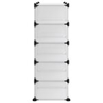 vidaXL Étagère à chaussures Transparent 84x32x88 5 cm PP