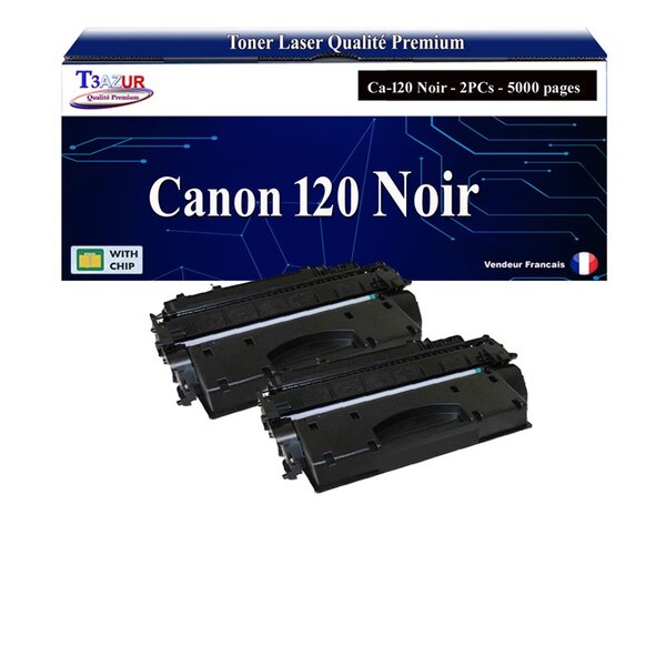 T3AZUR -2x Toners compatibles avec Canon 120 (2617B001) pour Canon IMAGECLASS D1120  D1150  D1170  D1180  D1320  D1350  D1370