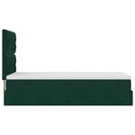 vidaXL Cadre de lit ottoman avec matelas vert foncé 80x200 cm velours