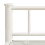 vidaXL Tables de chevet 2 Pièces Blanc et transparent Métal et verre