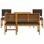 vidaXL Ensemble bistro de jardin 4 Pièces Marron Bois d'acacia massif