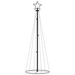 vidaXL Arbre de Noël cône Blanc chaud 108 LED 70x180 cm