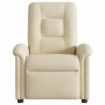 vidaXL Fauteuil inclinable Crème Tissu