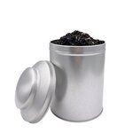 Boîte à thé/café ronde diamètre 9 cm  fer blanc vernis alimentaire  hauteur 13 cm