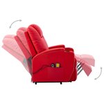 vidaXL Fauteuil de massage Rouge Similicuir