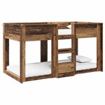 vidaXL Lit Superposé pour Enfants Bois ancien 75 x 190 cm