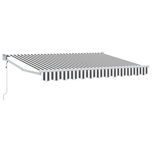 vidaXL Auvent rétractable électrique Anthracite et blanc 2 5 x 2 m