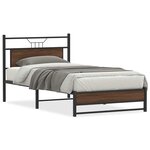vidaXL Cadre de lit sans matelas chêne marron 107x203 cm
