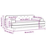 vidaXL Canapé pour enfants crème 90x53x30 cm similicuir