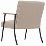 vidaXL fauteuil Gris clair 59 x 75 x 78 cm