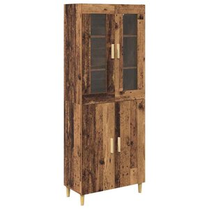 vidaXL Haut Armoire Bois Ancien 69 5 x 34 x 180 cm