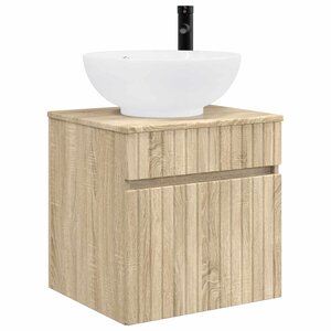 vidaXL Meuble de lavabo mural Chêne Sonoma 49 x 44 5 x 66 5 cm